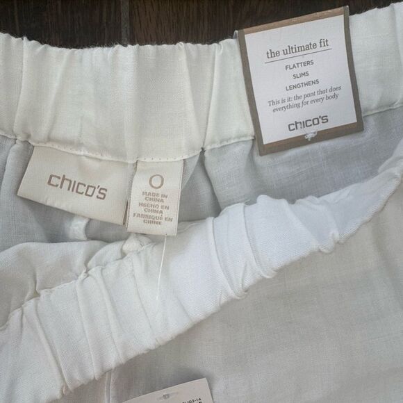 Chico’s Crochet Hem Linen Pants – Optic White – Size O (Regular)✨ - Picture 6 of 16